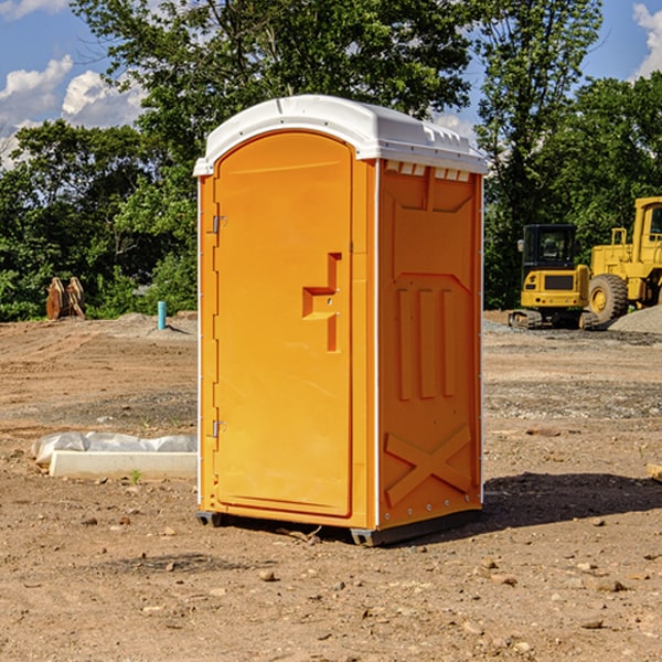 how often are the porta potties cleaned and serviced during a rental period in Berthold